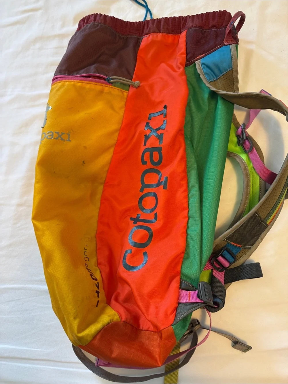 cotopaxi Colorblock Yellow, Teal & Orange hiking backpack